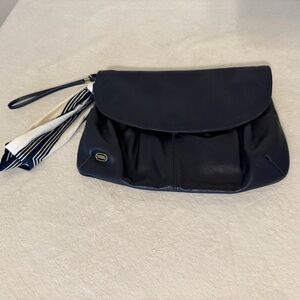 Vintage Phillippe Navy Blue Leather Wrist Strap Bag